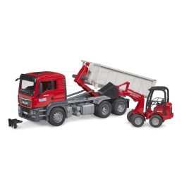 MAN TGS z kontenerem rolkowym i z minikoparką Schäffer Bruder 03767 BR-03767 BRUDER