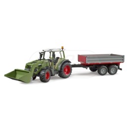Traktor Fendt Vario 211 z ładowaczem czołowym i srebrną przyczepą (02019) Bruder 02182 BR-02182 BRUDER