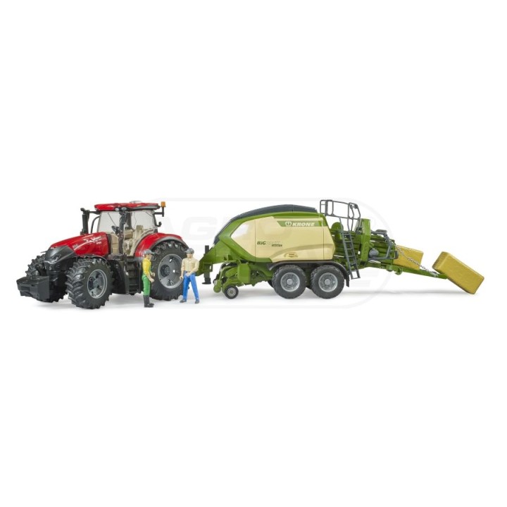 Prasa do słomy Krone BigPack 1290HDP VC z 2 balotami siana Bruder 02033 BR-02033 BRUDER