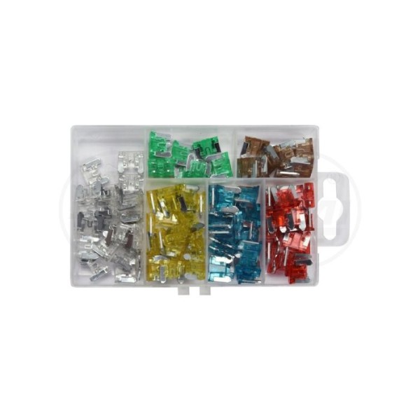 Zestaw bezpieczników mini- niski profil 100 sztuk