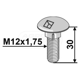 ŚRUBA ZAMKOWA M12X30 10.9 IND 8481009, 3011806 INDUSTRIEHOF