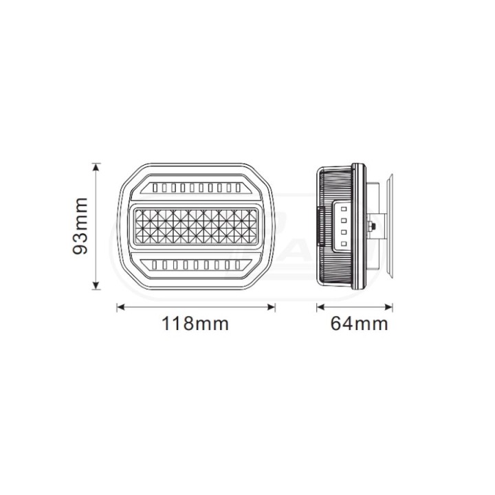 Lampa tylna LED bezprzewodowa /PARA/ 12-24V TT TECHNOLOGY TT.12018B TT.12018B-PARA
