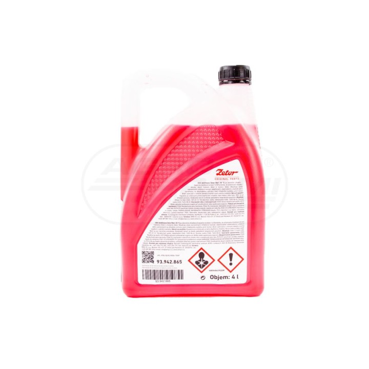 Płyn chłodniczy ZETOR RED -30* /SILNIK ZETOR/  4L 93942865 Zetor