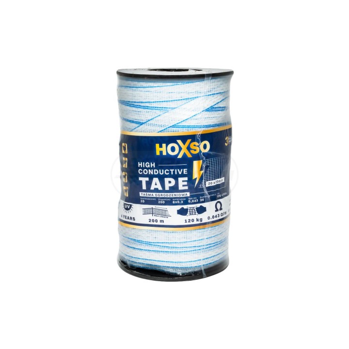 Taśma Ogrodzeniowa 20mm 200m 6x0,3 HOXSO Premium 9988133