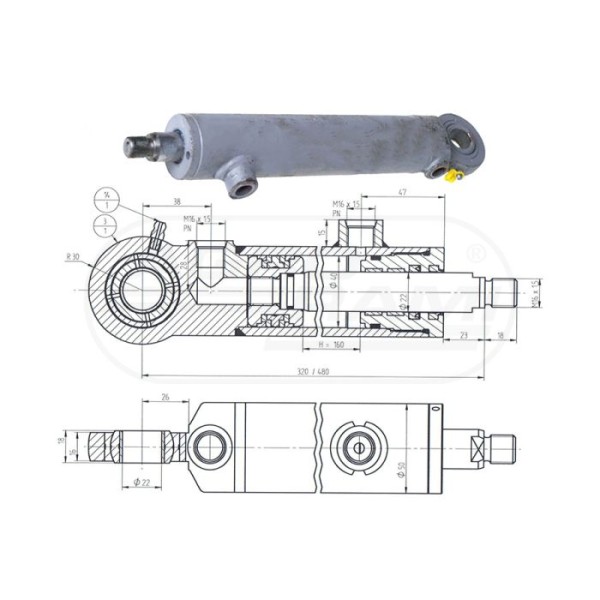 CYLINDER CJ2DF18-4022160Z PRZEKŁADNIA BEZSTOPNIOWA