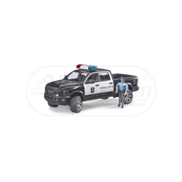 Auto Dodge RAM 2500 Power Wagon jako auto policji USA z figurką policjanta