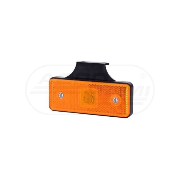 Lampa obrysowa prostokatna z odblaskiem 1224V z wieszakiem z mocowanie, za lampą