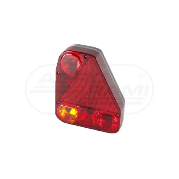 Lampa zespolona tylna z trójkątem odblaskowym  HOR56 (narożna prawa ze światłem przeciwmgielnym)