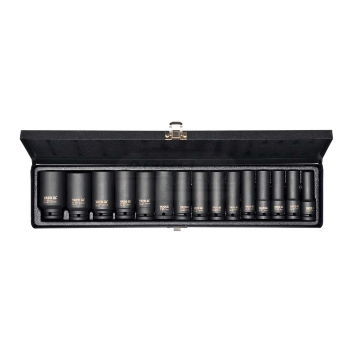 Nasadki udarowe dł. 1/2" - 15sztuk 10-32mm