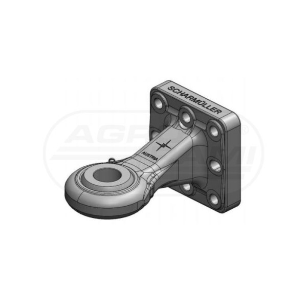 Zaczep oczkowy z łożyskiem kat. 3 , fi-51mm  (Flanszowe)  145x145  Gwint: M20 Scharmueller