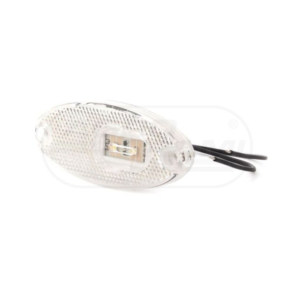 Lampa zespolona obrysowa przednia, 12V-24V + przewody 22cm LgY-S 0,75mm2, diody