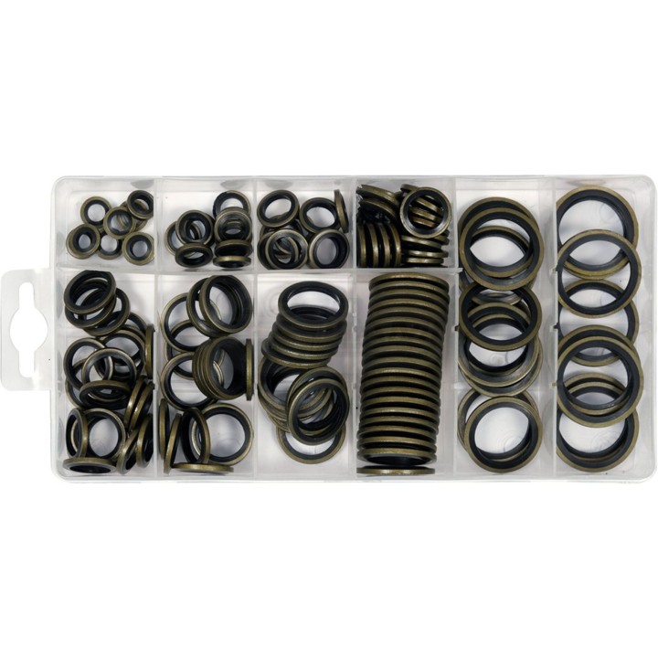 Zestaw podkładek gumowo metalowych 150 szt YT068582 YATO