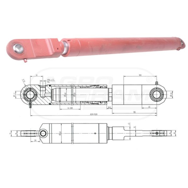 CYLINDER CN2SFB-16-40500Z  U2P-40W PODNOSZENIA HEDERU S.T