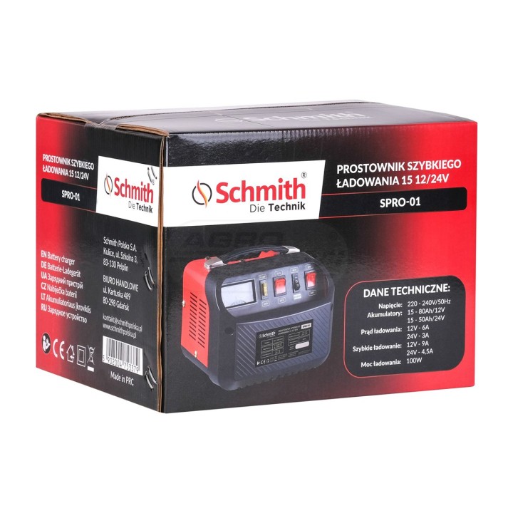 Prostownik szybkiego ładowania 15 12/24V SPRO-01 SCHMITH