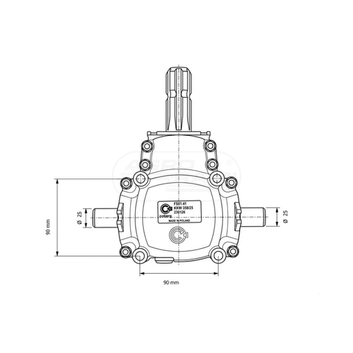 Przekładnia główna rozsiewacza DSM RSM VNB4064778, A148755130 PRODUKT POLSKI