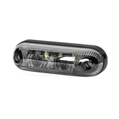Lampa obrysowa owalna EMA32G-GRAPHITE pozycyjna przednia LED1224V przewód 2x0,75-0,5mb