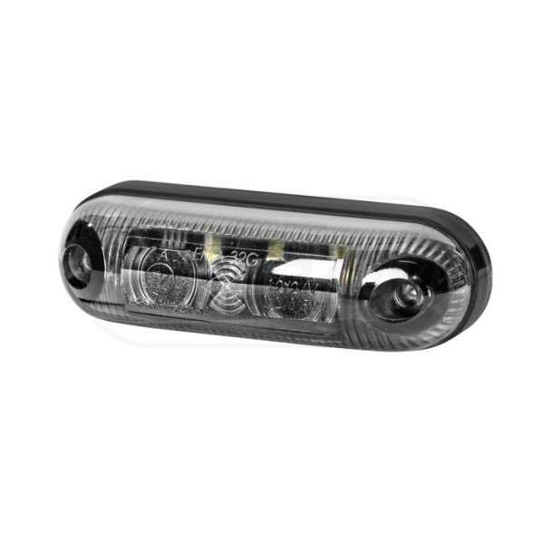 Lampa obrysowa owalna EMA32G-GRAPHITE pozycyjna przednia LED1224V przewód 2x0,75-0,5mb