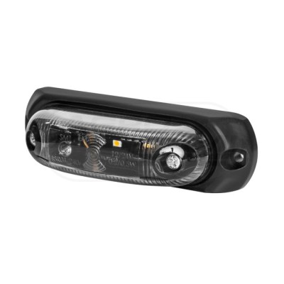 Lampa obrysowa owalna EMA34G-GRAPHITE wersja z podkładka gumową obrysowa boczna LED 1224V przewód 2x0,75-0,5mb