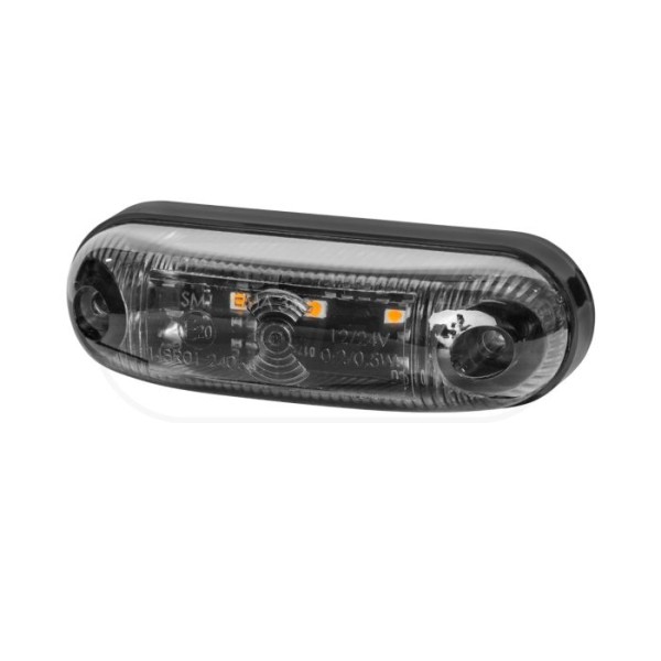 Lampa obrysowa owalna EMA34G-GRAPHITE obrysowa boczna LED1224V przewód 2x0,75-0,5mb