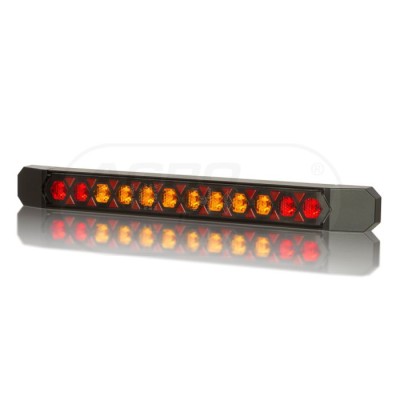 Lampa zespolona tylna LIZARD HOR 145AD pozycyjne NEON hamowania kierunek dynamiczny LED  1224Vprzewód 4x0,5mm-1mb