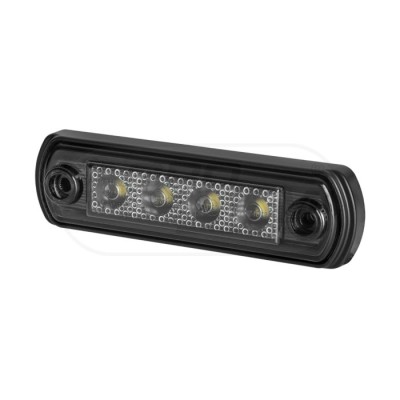 Lampa obrysowa na podstawie gumowej prostej i na rurę HOR65G-GRAPHITE pozycyjna przednia LED1224V 2xprzewód 0,75mm-0,25mb
