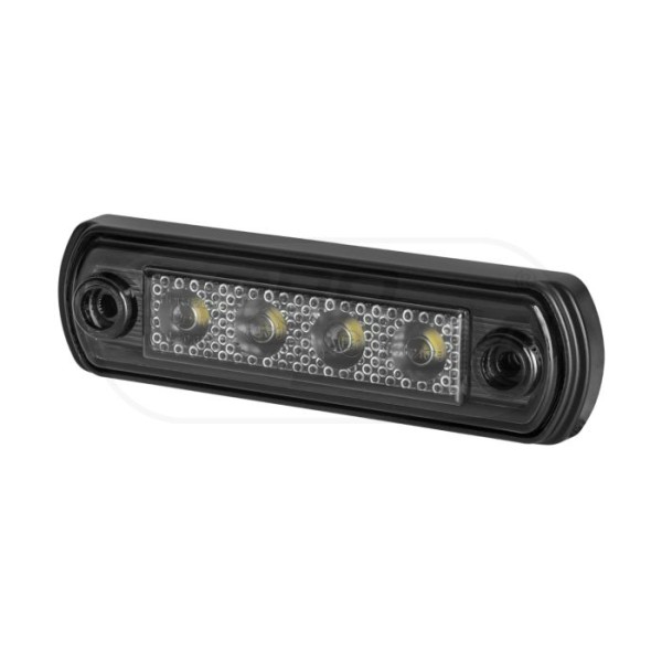 Lampa obrysowa na podstawie gumowej prostej i na rurę HOR65G-GRAPHITE pozycyjna przednia LED1224V 2xprzewód 0,75mm-0,25mb