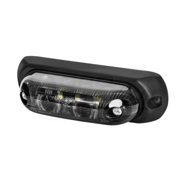 Lampa obrysowa owalna EMA32G-GRAPHITE wersja z podkładką gumową pozycyjna przednia LED 1224V przewód 2x0,75mm-0,5mb
