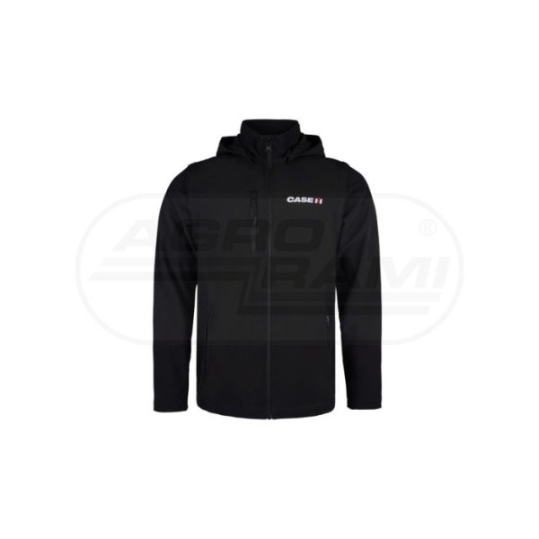 Kurtka softshell, czarna (unisex) z logotypem Case IH rozmiar L