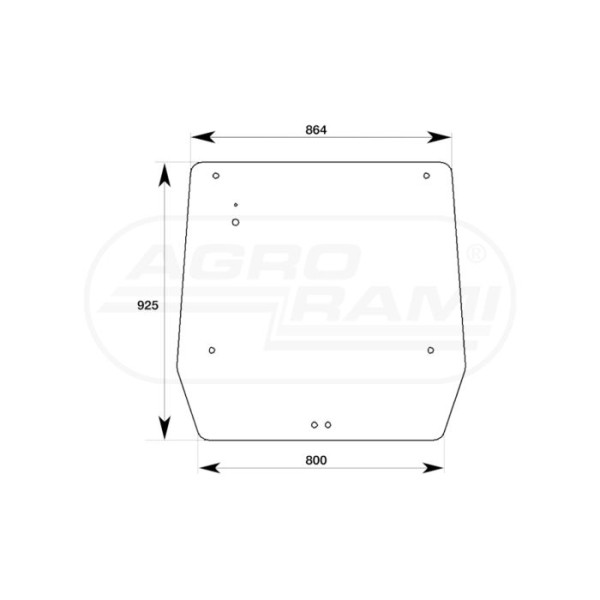 Szyba tylna jx 544070-125T