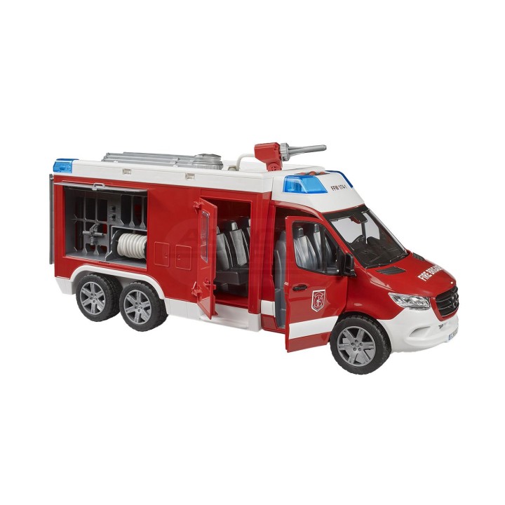 MB Sprinter Straż Pożarna z armatką wodną, moduł świetlno dźwiękowy BR02680 BRUDER