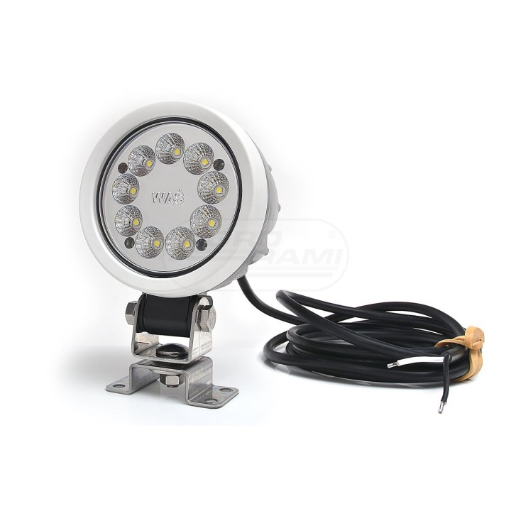 Lampa robocza okrągła W162 7000 (9 LED) światło rozproszone, z przewodem WAŚ 1153