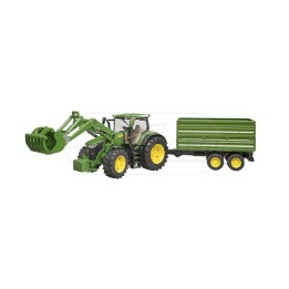 Traktor John Deere 7R 350 z ładowaczem czołowym i przyczepą Bruder 03155 BR-03155 BRUDER