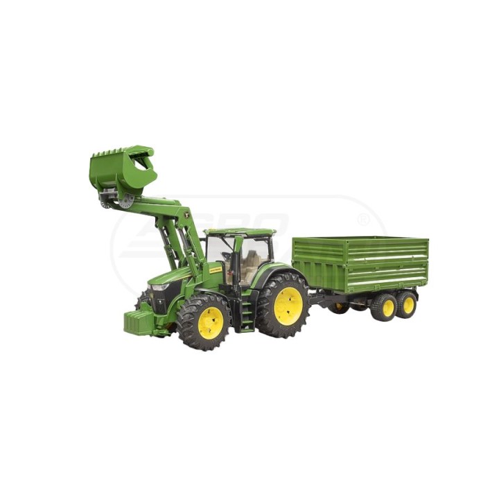 Traktor John Deere 7R 350 z ładowaczem czołowym i przyczepą Bruder 03155 BR-03155 BRUDER