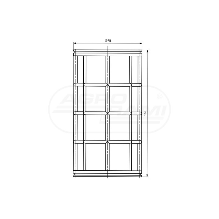 Sito filtra opryskiwacza małe 78x166mm MESH 50 (niebieski) Agroplast AP16SF