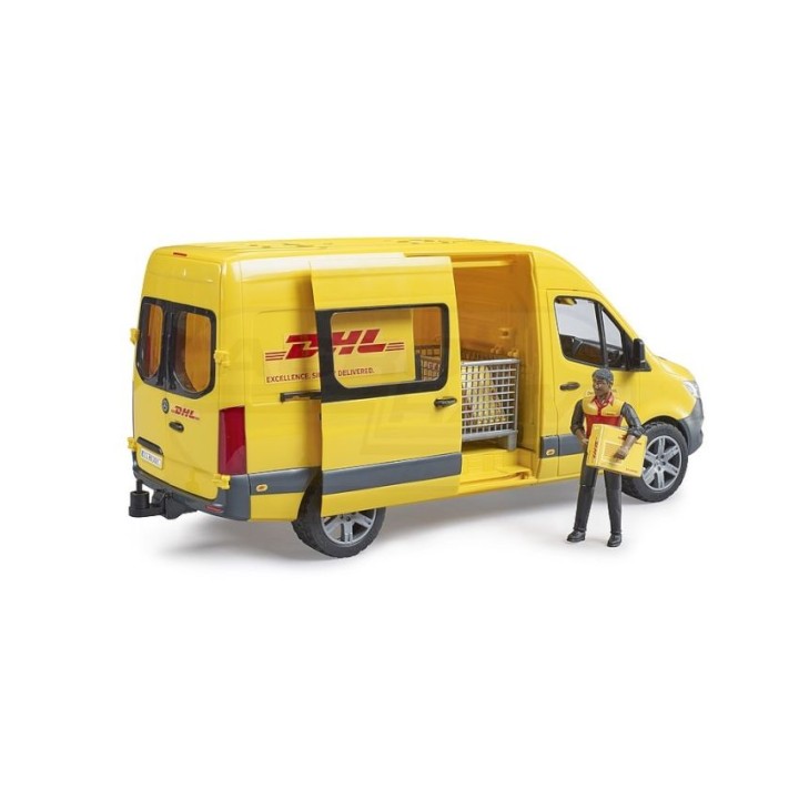 MB Sprinter DHL z figurką kuriera i z akcesoriami Bruder 02671 BR-02671 BRUDER