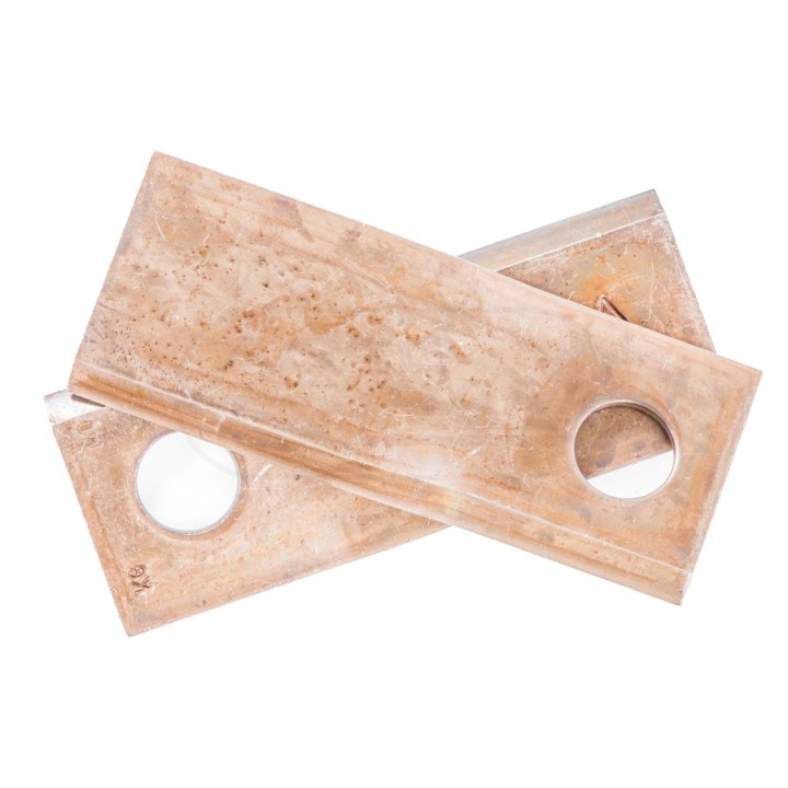 NOŻYK KOSIARKI LEWY 120X48X4 FI 18,5 mm ORYGINAŁ - paczka 25 szt 9935869901, VN9935869901 Kverneland
