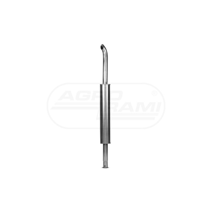 Tłumik okrągły długi gięty wylot INOX 461515001 , 95364 , DŁ -1280 MM. POWER SILENCER