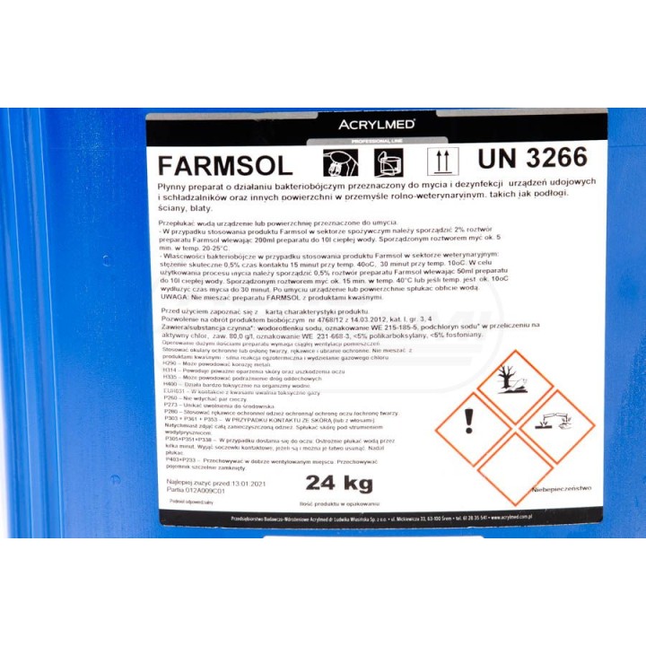 Płyn zasadowy 4870031T FARMSOL 24 KG. ACRYLMED