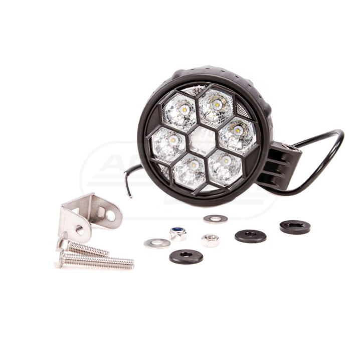 Lampa robocza LEDF FI-117-4° 2000lm światło skupione CRC3D.50200 , 12/24+KRATKA.PRZEW.0,5M WESEM