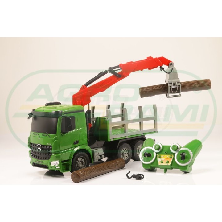 Mercedes Arocs transporter z żurawiem 1:20 2,4GHz RTR z manipulacją żurawiem i chwytakiem DO-E352, zdalnie sterowana Double Eagl