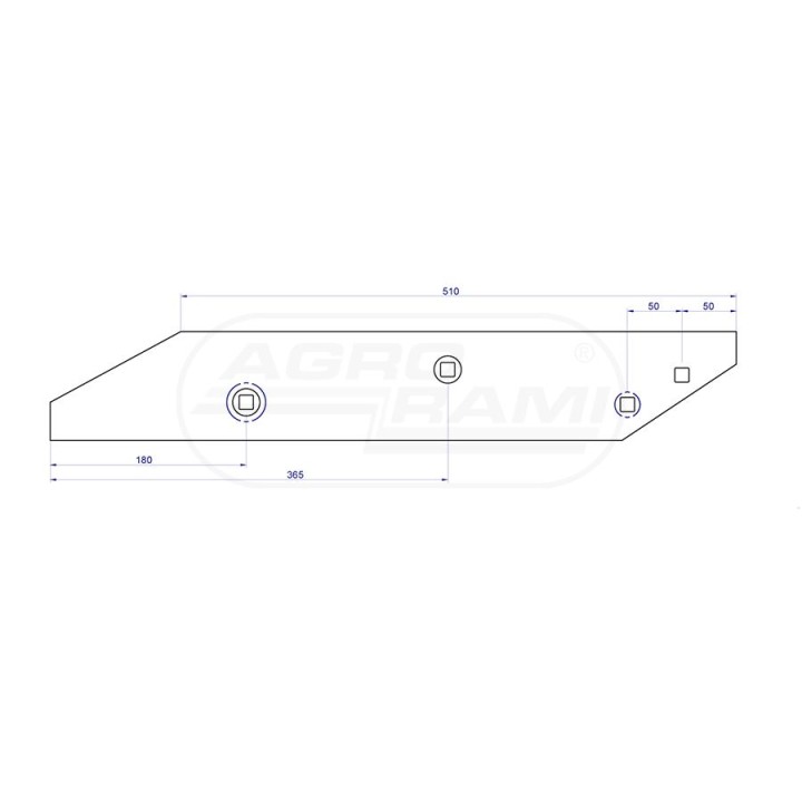 Listwa płozy prawa 1150930030 AGRO-INTERSTAR