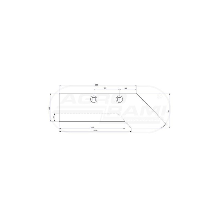 Lemiesz dwuotworowy podorywkowy 1025000010 AGRO-INTERSTAR