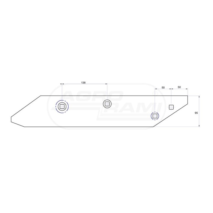 Listwa płozy prawa PO1879 1150510030 AGRO-INTERSTAR