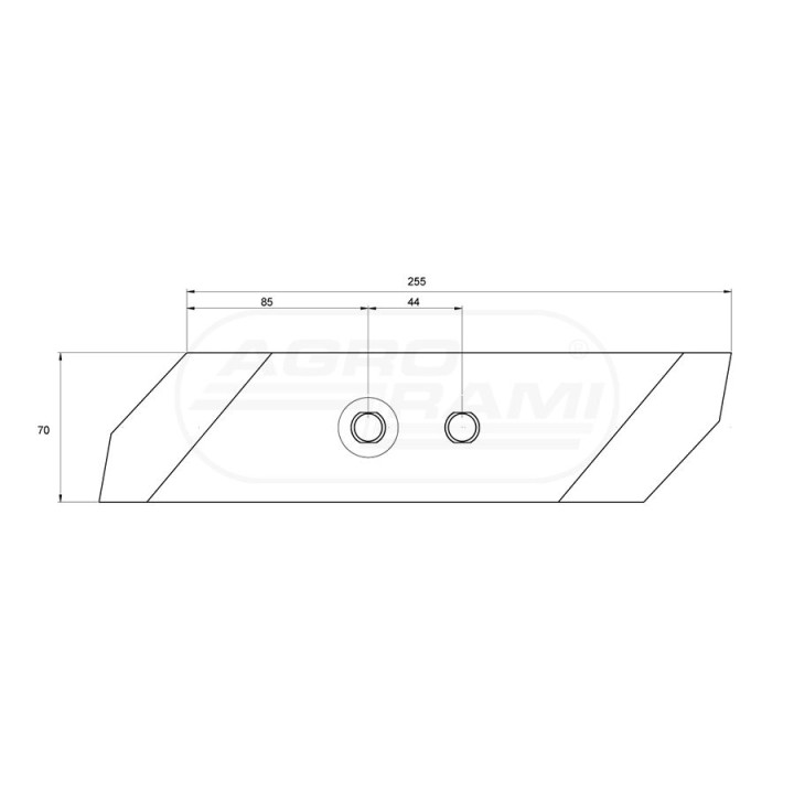 Dłuto dwuotworowe prawe 1067911010 AGRO-INTERSTAR
