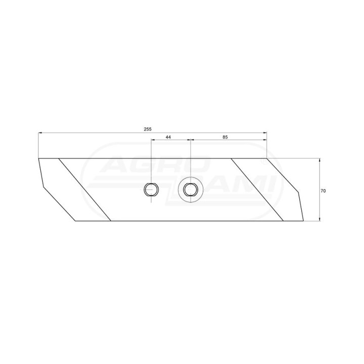 Dłuto dwuotworowe lewe 1067921010 AGRO-INTERSTAR