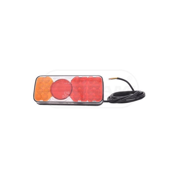Lampa zespolona tylna, 12V-24V + przewody 190cm YLY-S 4x0,75mm2, diody 318KR, W67LIP WAŚ