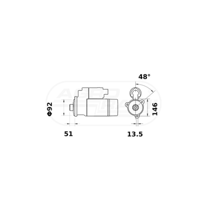 ROZRUSZNIK 62/930-277 12V  4.2KW Z-10 ISKRA / MAHLE / LETRIKA MS64 , 84213446, 87425232, 87499205,