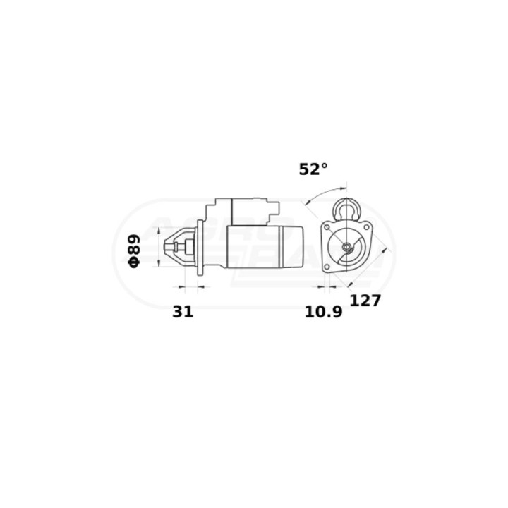 ROZRUSZNIK 62/930-193 , 930-23 930-165 930-221 12V 4.0KW Z-9 ISKRA / MAHLE / LETRIKA MS65 , MS446 , 01180805, 01180928