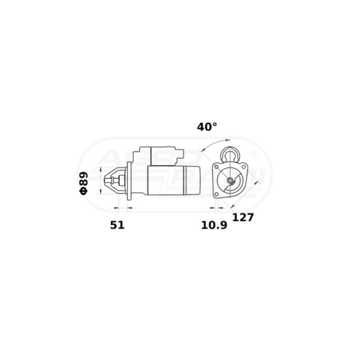 ROZRUSZNIK 62/930-216 , 62/930-58 12V 3.10KW Z-10 ISKRA / MAHLE / LETRIKA MS358 , RE508322, RE523501, RE60171