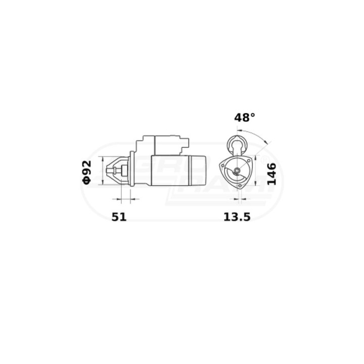 ROZRUSZNIK Z PRZEKŁADNIĄ REDUKUJĄCĄ 62/930-201 62/930-202 12V 4.2 KW Z-10 ISKRA / MAHLE / LETRIKA MS117 , MS101 , 91902C2, A1624
